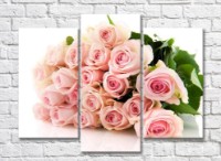 Pictură Gallerix Lush bouquet of peach roses (500550)