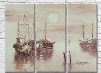 Картина Gallerix Moored boats in evening light (3485187)