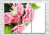 Pictură Gallerix Pink roses and small flowers (500587)