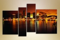 Pictură Gallerix Polyptych 4 City in the glow of lights (1430798)