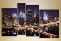 Pictură Gallerix Polyptych 4 Night City 4 (1430790)
