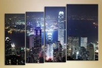 Pictură Gallerix Polyptych 4 Night Hong Kong (1430794)