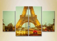 Картина Gallerix Polyptych At the foot of the Eiffel Tower 01 (2718192)