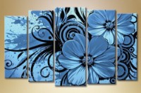 Картина Gallerix Polyptych blue flowers 002 (1563272)