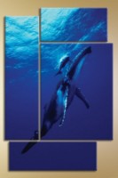 Pictură Gallerix Polyptych Blue Whale (1529803)