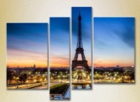 Картина Gallerix Polyptych Eiffel Tower 009 (2718204)