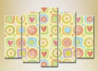 Картина Gallerix Polyptych Flowers and Hearts 10 (2231727)