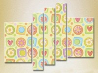 Картина Gallerix Polyptych Flowers and Hearts 13 (2231732)