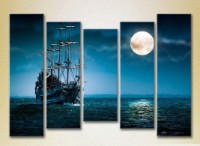 Картина Gallerix Polyptych Frigate in the Moonlight 04 (2224795)