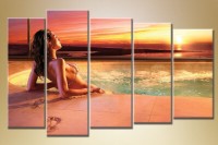 Картина Gallerix Polyptych pool sunset (1482167)