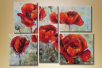 Pictură Gallerix Polyptych poppies (1563250)