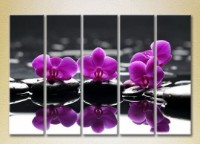 Картина Gallerix Polyptych Purple orchids on stones 03 (2932888)