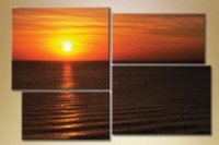 Pictură Gallerix Polyptych sunset at sea (1529795)