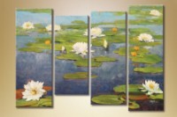 Pictură Gallerix Polyptych water lilies (1563249)