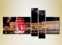 Картина Gallerix Polyptych Yacht Scarlet Sails 04 (2224557)