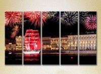 Картина Gallerix Polyptych Yacht Scarlet Sails 08 (2224565)