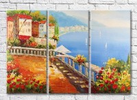 Картина Gallerix Terrace with table overlooking the sea (3485178)