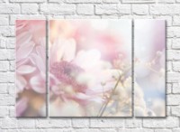 Pictură Gallerix Transparent lilac background with flowers (500538)