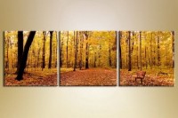 Pictură Gallerix Triptych autumn park (1409551)