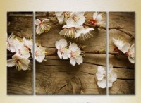 Pictură Gallerix Triptych Blossoming branch on board 01 (2699446)