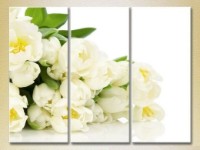 Картина Gallerix Triptych Bouquet of white tulips (2699531)
