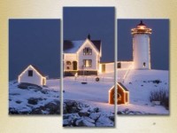 Картина Gallerix Triptych Christmas Lighthouse 01 (2181120)