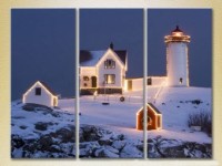 Картина Gallerix Triptych Christmas Lighthouse 02 (2181121)