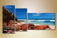 Pictură Gallerix Triptych cliffs on the coast (1529822)