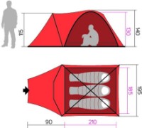 Палатка Hannah Hover 3 Spring Green/Cloudy Gray фото №6 — интернет-магазин Desire.md