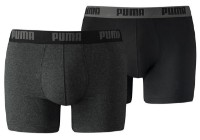 Мужские трусы Puma Basic Boxer 2P Dark Grey Melange/Black L фото №1 — интернет-магазин Desire.md