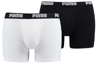 Сhiloţi pentru bărbați Puma Basic Boxer 2P White/Black L imaginea #1 — magazin online Desire.md