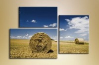 Pictură Gallerix Triptych Haystacks in the Field (1150570)