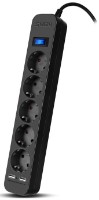 Сетевой фильтр Sven SF-05LU 5s 3m Black