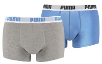 Сhiloţi pentru bărbați Puma Basic Boxer 2P Blue/Grey S