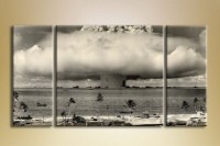 Pictură Gallerix Triptych Nuclear Explosion Bikini Atoll (1150575)