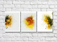 Картина Gallerix Triptych of sunflowers (500703)