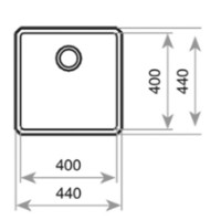 Chiuvetă de bucătărie Teka BE Linea RS15 40.40 Inox imaginea #2 — magazin online Desire.md