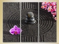 Картина Gallerix Triptych Orchids and massage stones (2699506)