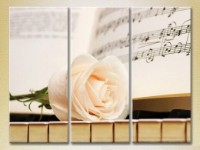 Картина Gallerix Triptych Rose on keys 01 (2699461)