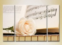 Картина Gallerix Triptych Rose on the keys (2699467)