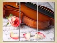 Картина Gallerix Triptych Rose Petals and Violin 02 (2699502)