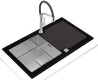 Chiuvetă de bucătărie Teka Diamond RS15 1B 1D 86 Inox + Glass Black imaginea #5 — magazin online Desire.md