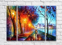 Pictură Gallerix Walk along the embankment along the river (35110201)