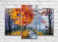 Pictură Gallerix Walk in the autumn park (35110198)