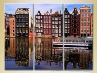 Картина Magic Color Triptych Netherlands, Amsterdam (2658478)