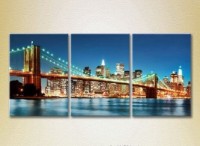 Картина Magic Color Triptych Night Brooklyn Bridge (2658481)