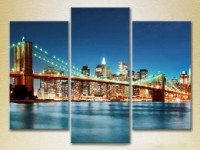 Картина Magic Color Triptych Night Brooklyn Bridge (2658482)