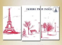 Картина Magic Color Triptych Paris graphic (2658501)