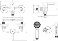 Смеситель для ванны Roca Saona A5A207AC0K фото №2 — интернет-магазин Desire.md