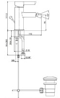Baterie pentru bideu Roca Saona A5A607AC0K imaginea #2 — magazin online Desire.md